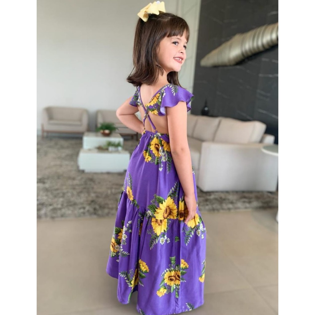 Vestido festa hot sale longo infantil