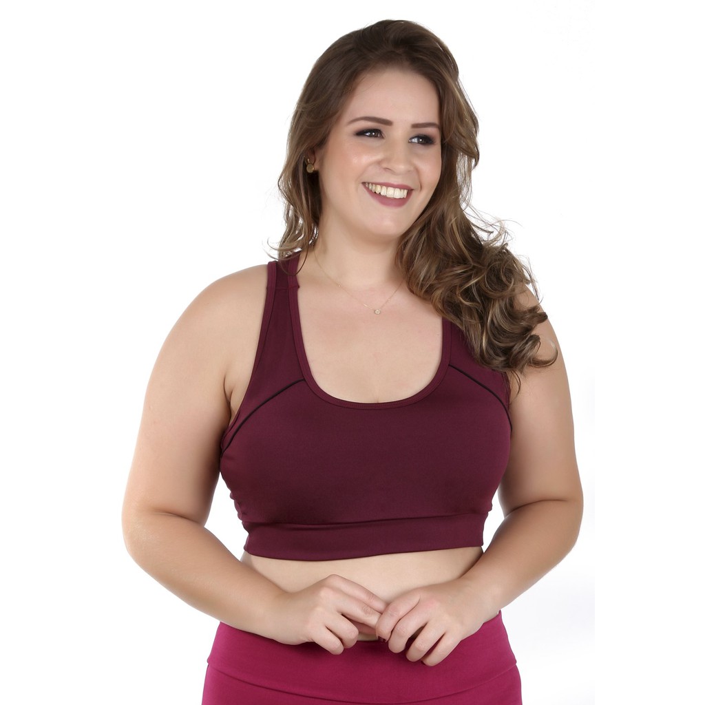 Top Feminino Fitness Plus size com bojo 8753