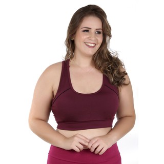 Top Feminino Fitness Plus size com bojo 8753