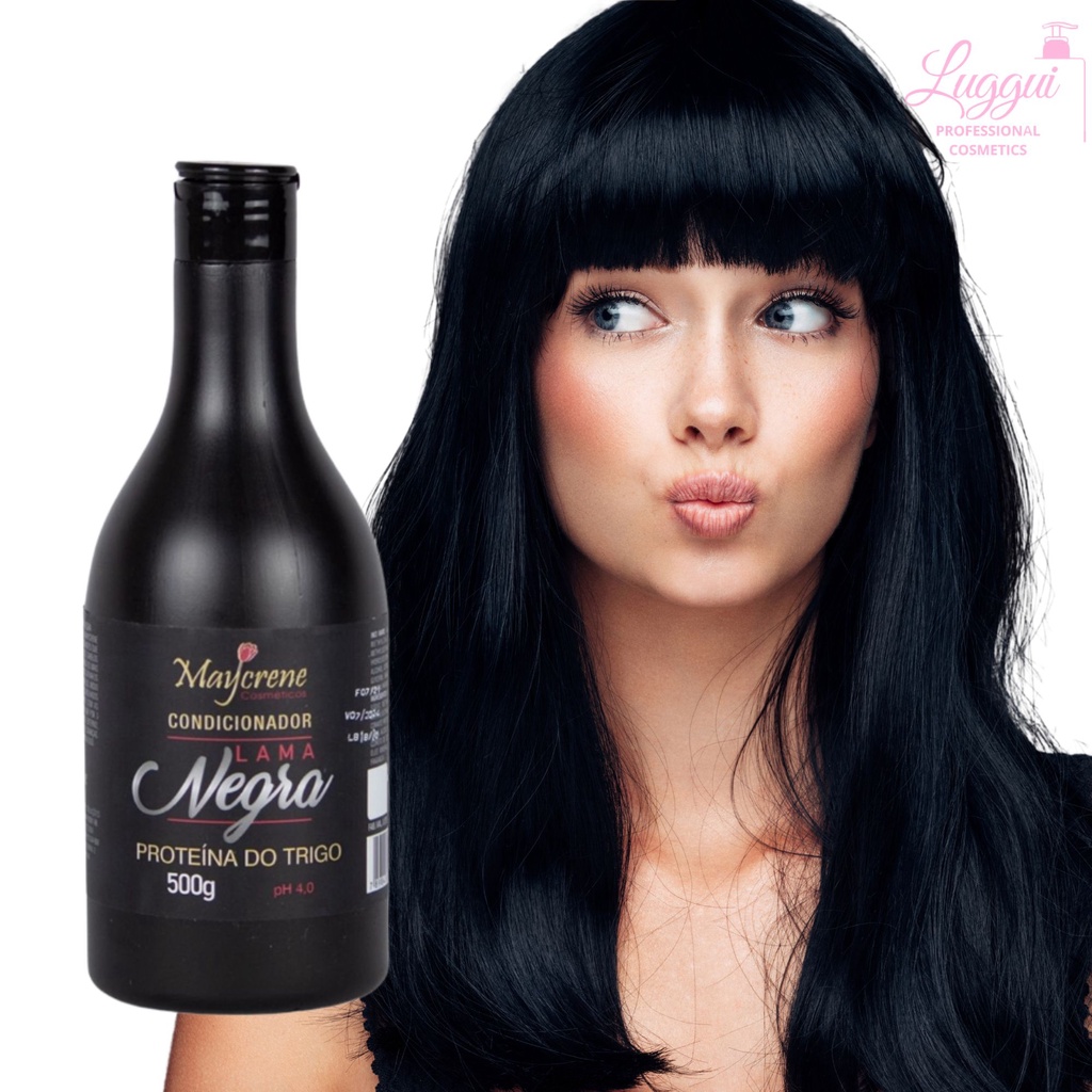 Kit Matizador Lama Negra Cabelos Escuros Maycrene 500ml | Shopee