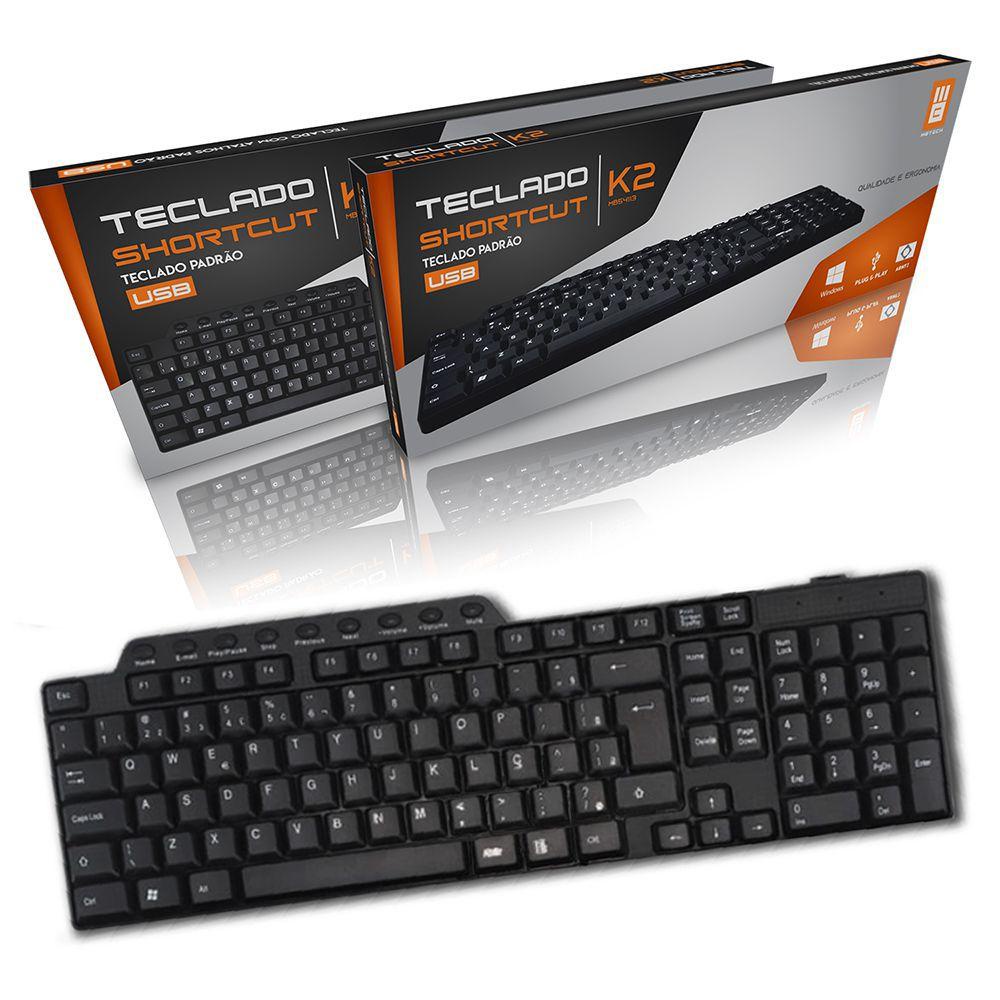 Teclado Computador K2 Português Brasileiro Entrada Usb Premium | Shopee ...