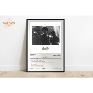 Quadro Placa MDF Spotify Emicida AmarElo