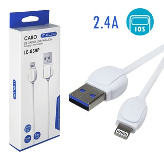 10 UN Cabo It-Blue 2.4A USB IOS Iphone Lightning LE-838P 1M