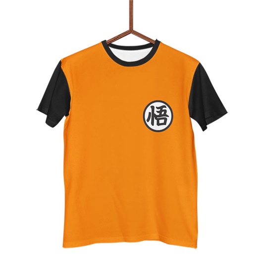 Blusa Camisa Camiseta Anime DBZ Dragon Ball Goku Kimono Black