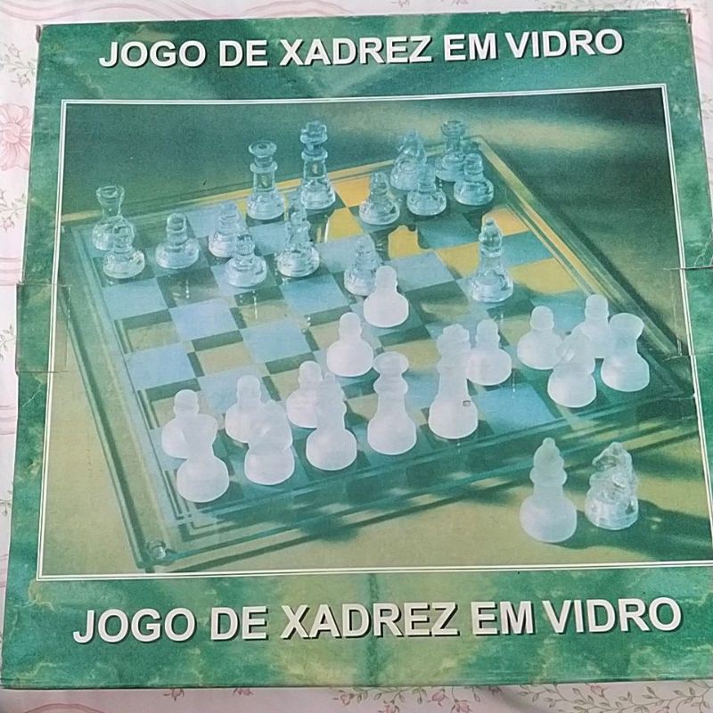 Tabuleiro De Xadrez Em Vidro Como Novo Nunca Foi Usado