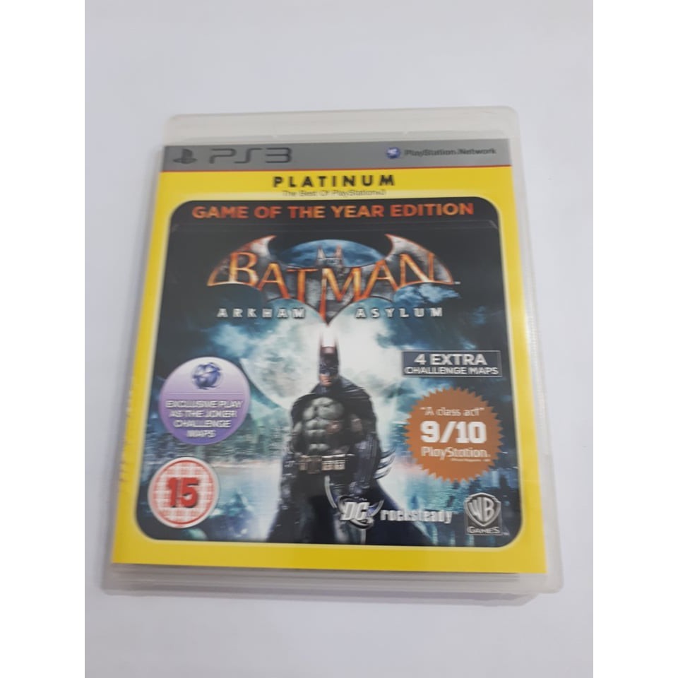 Jogo Batman Arkham Asylum Game of the Year Edition Greatest Hits -  Playstation 3 - Seminovo - Games Guard