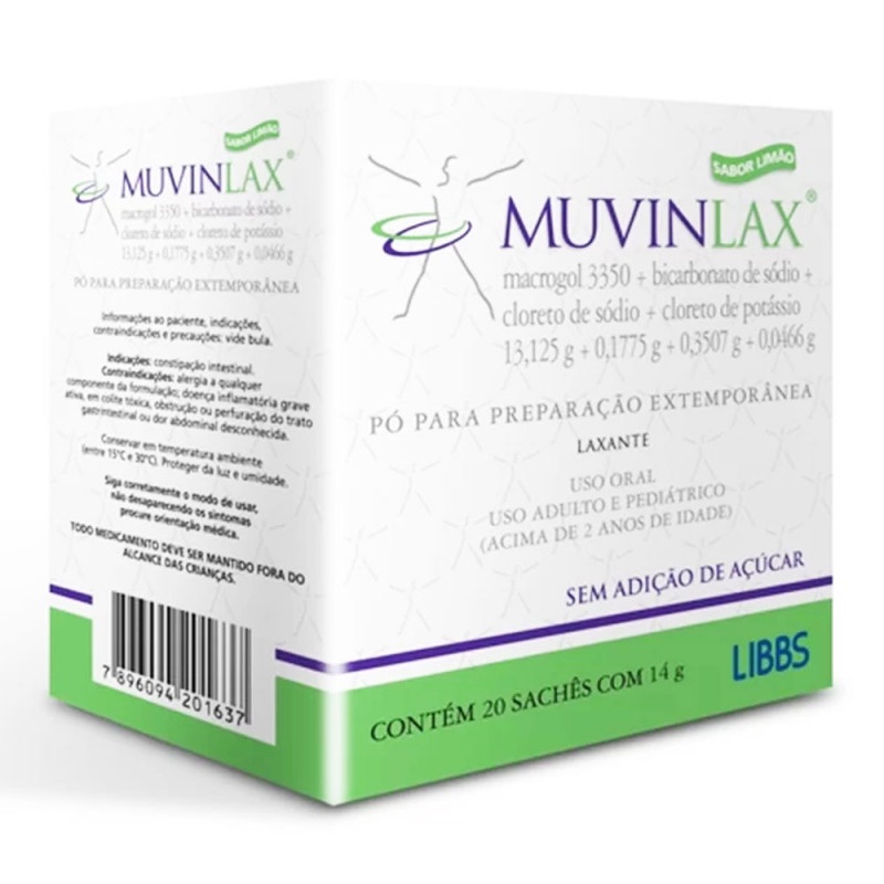 Muvinlax com 20 Sachês de 14g Cada