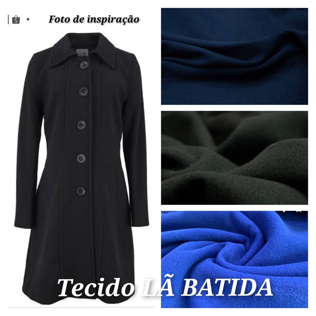 Tecido Lã Batida 1,00 mt de comprimento x 1,40 mt de largura | Shopee ...