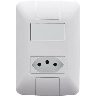 Conjunto 1 Tomada 10A + 1 Interruptor Simples - Tramontina ARIA