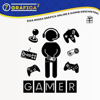 Adesivo De Parede Video Game Gamer Decorativo Desenhos Games