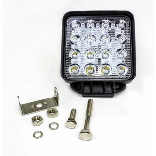 Farol Milha 16 Leds 48w 12v/24v Quadrado 6000k