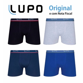 Kit 4 Cuecas Boxer Box Lupo Em Algodão Masculina Cotton Original com Nota Fiscal