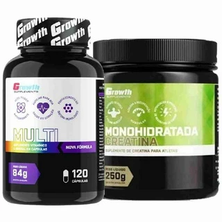 Multivitaminico 120 Caps + Creatina 250g Monohidrata Growth