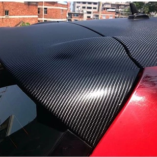 Envelopamento Adesivo Automotivo Fibra De Carbono Carro Moto 4D Preto Brilhante Antibolha