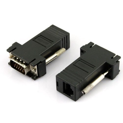 Adaptador Extensor Vga Video Via Cabo Rede Rj Unidade Shopee Brasil