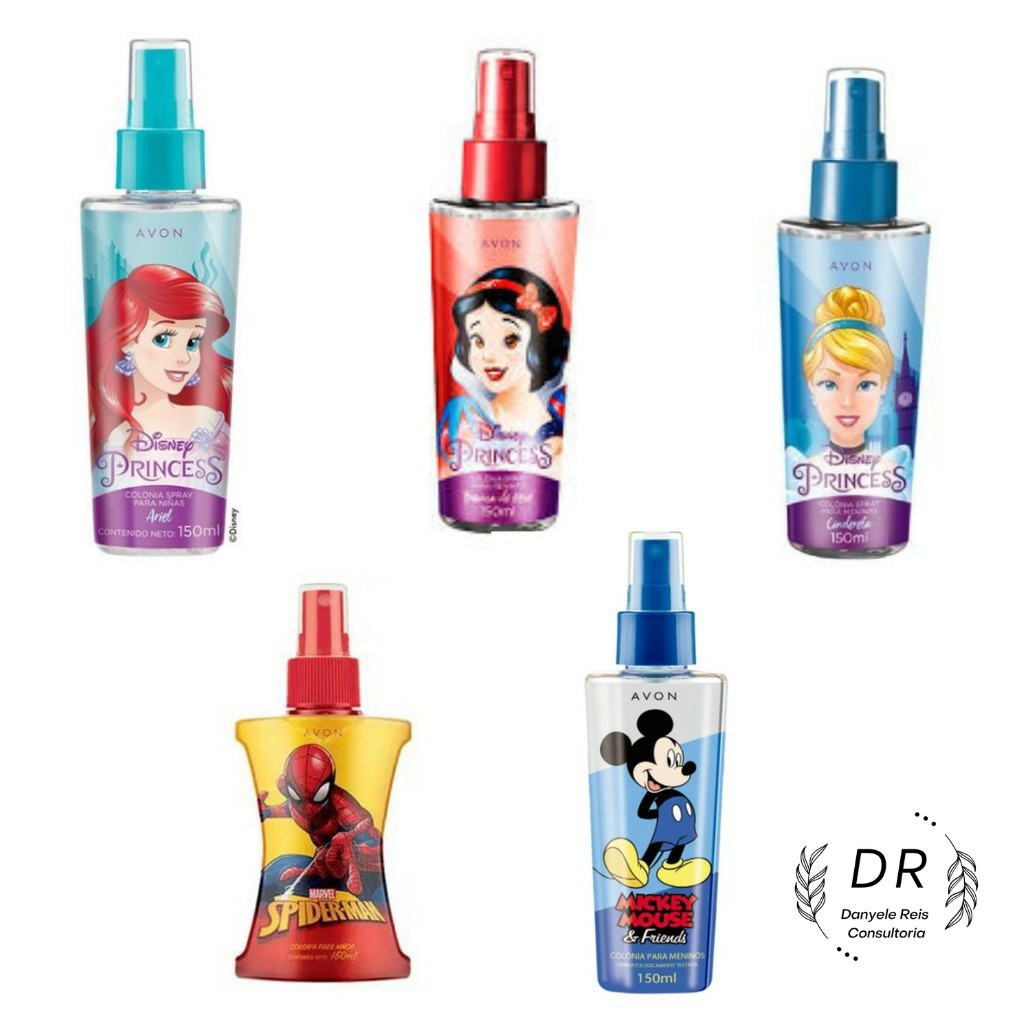 Colônia Infantil Avon Personagens Homem Aranha Branca De Neve Mickey Minnie Escolha A Sua