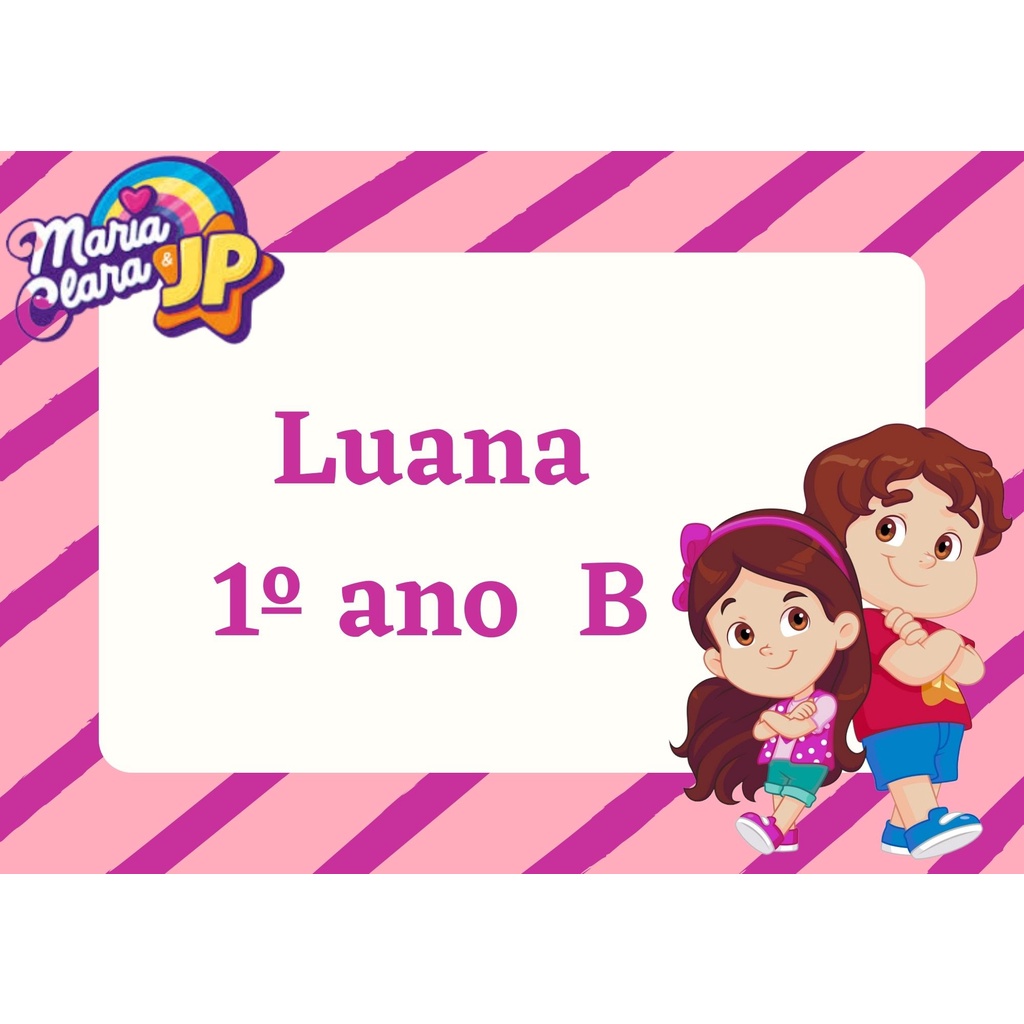 Etiqueta escolar Maria Clara e JP - Papel Fotográfico Adesivo | Shopee ...