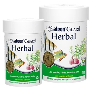 Alcon Guard Herbal. Ração Em Flocos C/ Alecrim, Sálvia, Hortelã E Alho P/ Peixes Ornamentais