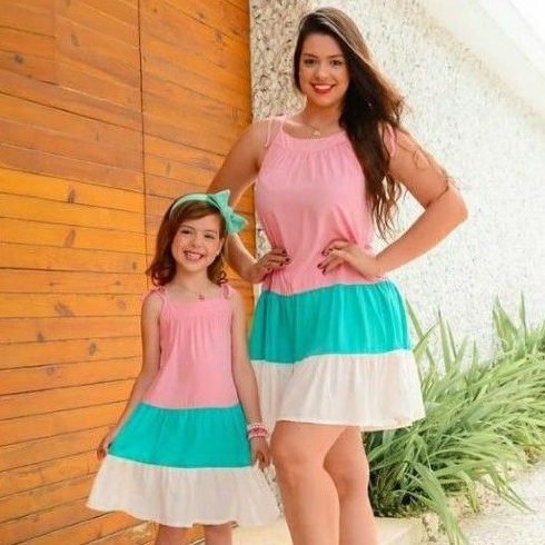 Vestido mae hot sale e filha