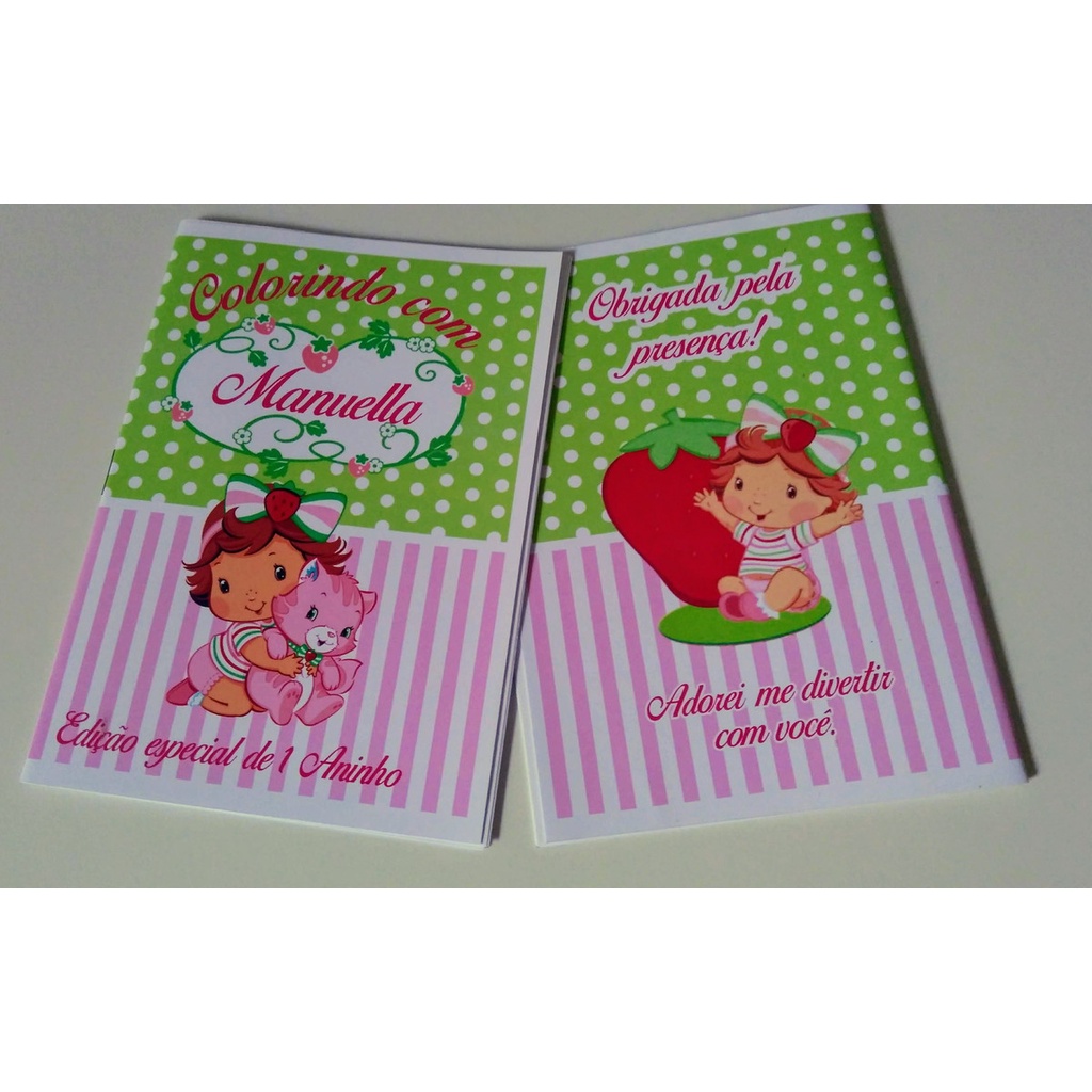 Livro De Colorir Personalizado - Moranguinho - Lembrancinha