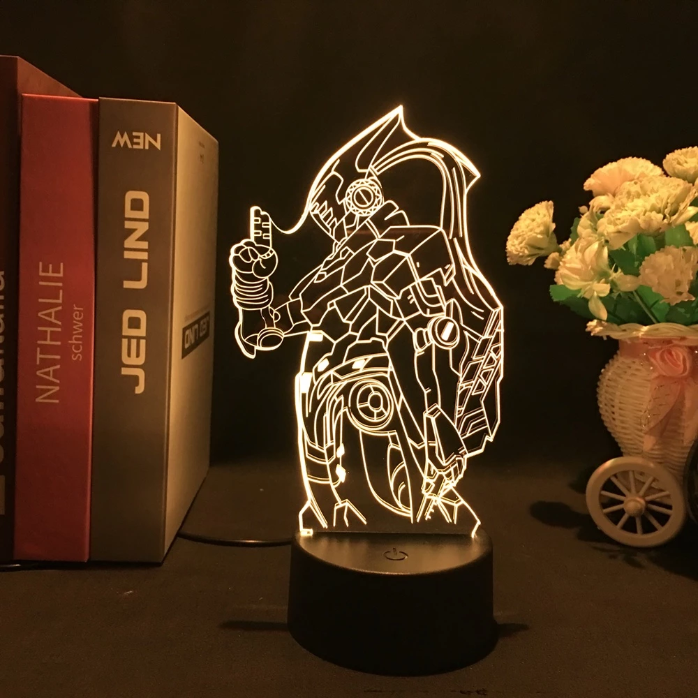 Liga De Jogo of Legends The Wuju Bladesman Figure Led Night Light Boys Amigo Aniversário Presente De Mesa De Quarto Infantil Legal LoL Master Yi