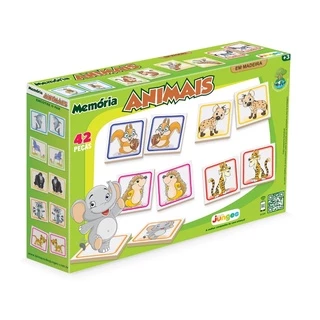 Jogo Memória Animais Brinquedo Educativo Infantil 784 - Junges
