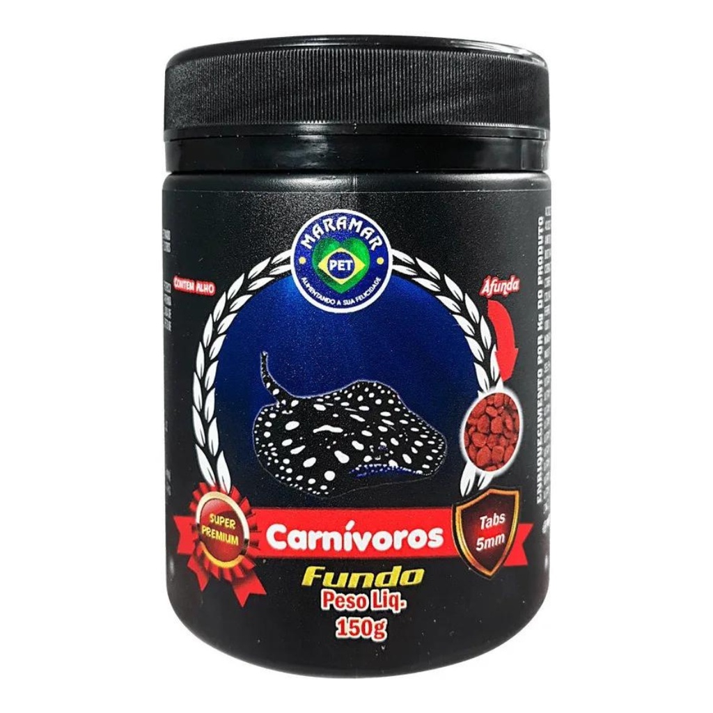 Ração Maramar Para Peixes Carnivoros De Fundo 150g Tabs 5mm | Shopee Brasil