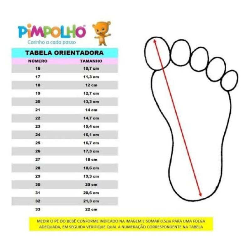 Do Pé Tabela De CalÇados Bebe Numeração Calçado Infantil Tabela De