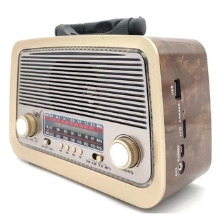 Rádio Retrô Vintage AD-3199 Am Fm Sw Usb Pen Drive Aux P2 Promoção
