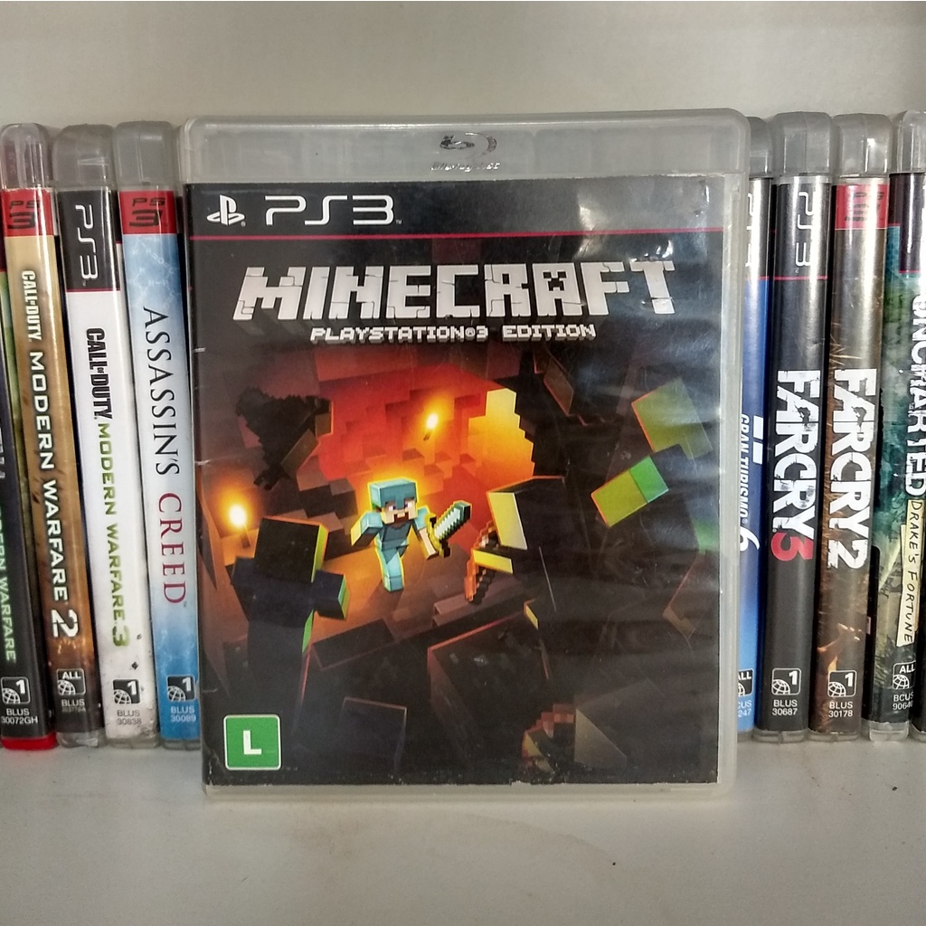 Jogo Minecraft Playstation Edition Ps3 Mídia Fisica R$125