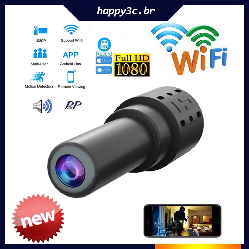 Mini Câmera HD 1080 P WiFi Micro Camcorder Gravador De Vídeo Secreto De ...