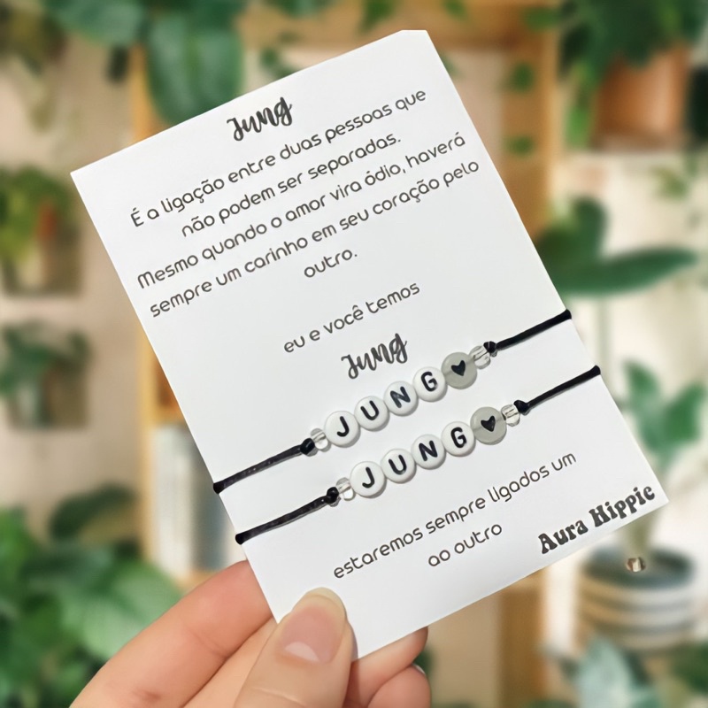 Kit Pulseiras Casal Amizade Jung Brilha no Escuro Para todos os garotos que já amei Jeong Presente Criativo