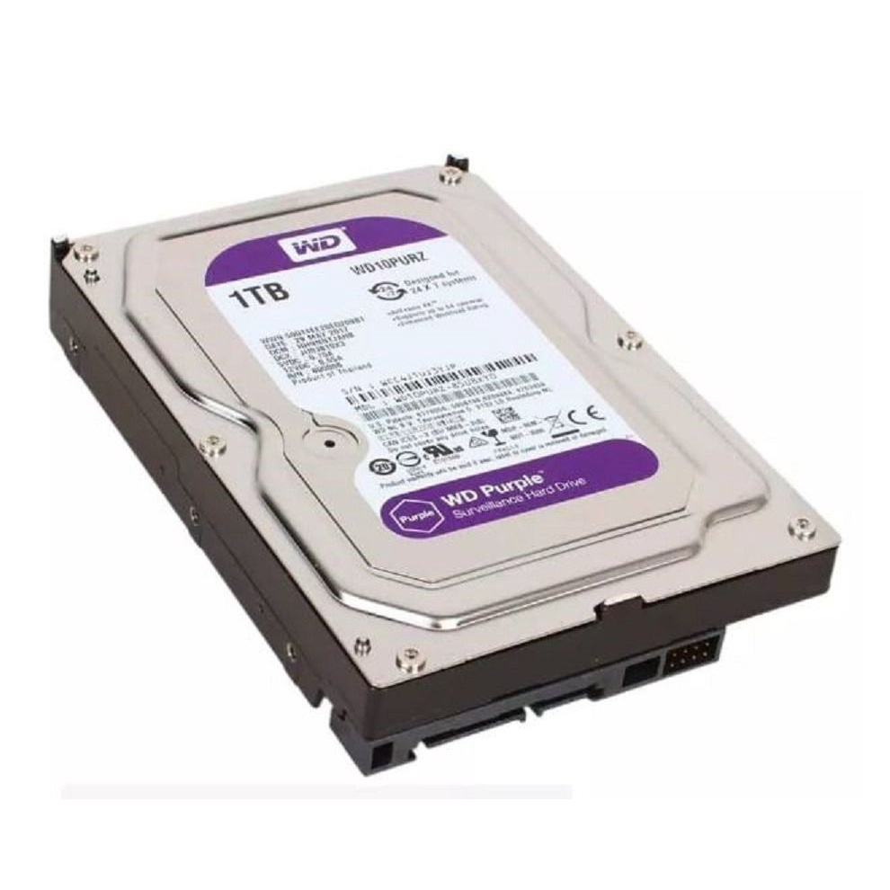 HD 1TB WD Purple Roxo para PC/DVR - novo