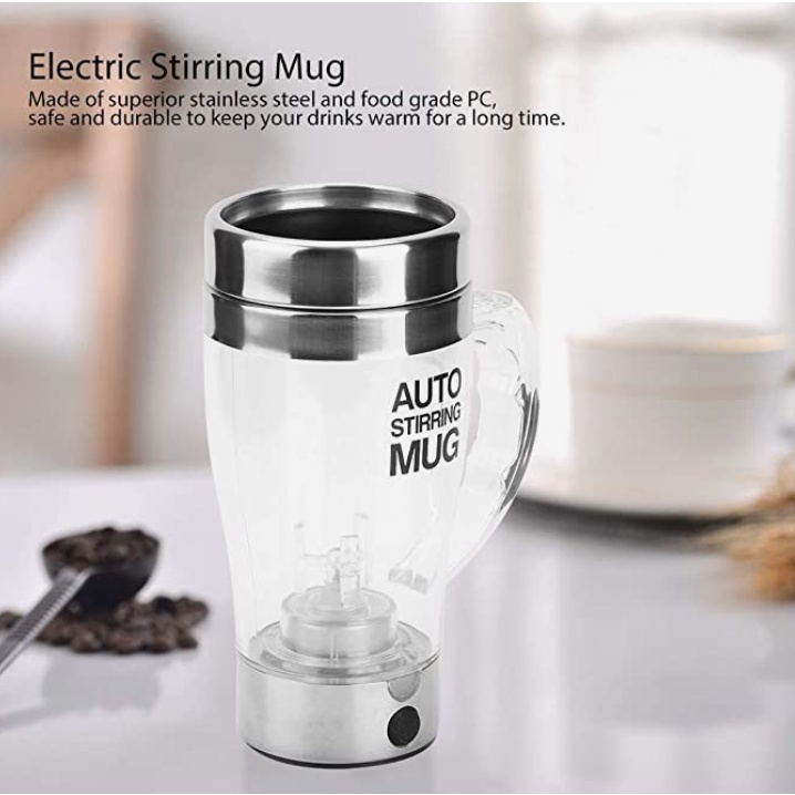 350ml Electric Shake Inox Mixer Coffee Mixer Mug, Automatic Mixer