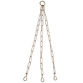 Corrente Tripla 84cm Aço P/ Vasos Suspensos Plantas Jardim
