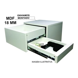 Mesa De Cabeceira Nicho De Mdf Gaveta Secreta Fundo Falso