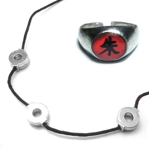 Kit Anel Akatsuki Todos Colar Naruto Itachi Envio Ful Rapido