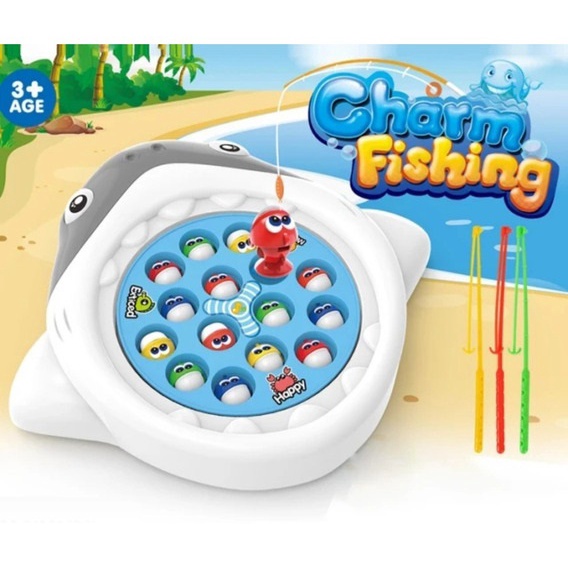 Jogo De Pesca Peixe Brinquedos De Pesca Música Brinquedos Infantis  Brinquedos Educativos De 3 4 5 6 Anos Meninos Meninas 21 Peixes ELKUAIE