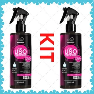 Spray Uso Obrigatório Liso Obrigatório Belkit Original 200 ml Protetor térmico finalizador - UNITÁRIO OU KIT