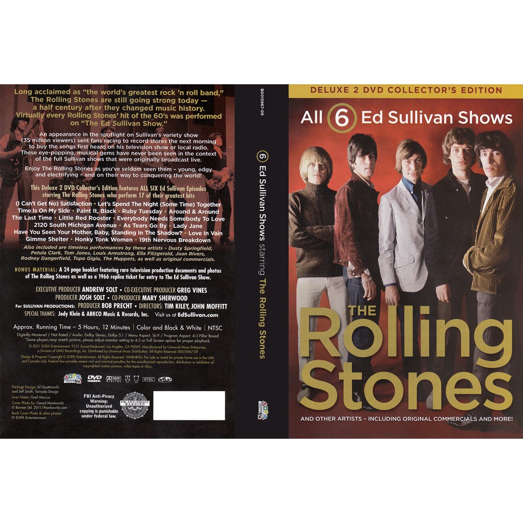 6 Ed Sullivan Shows Starring the Rolling Stones [DVD]