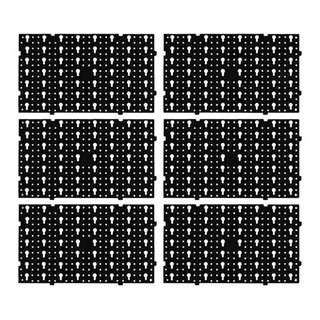 Kit 6 Painel Para Ferramentas Em Plástico Perfurado Preto