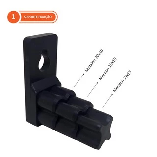 Suporte Fixação Forro Pvc Metalon 15x15 18x18 20x20 - 50 Un