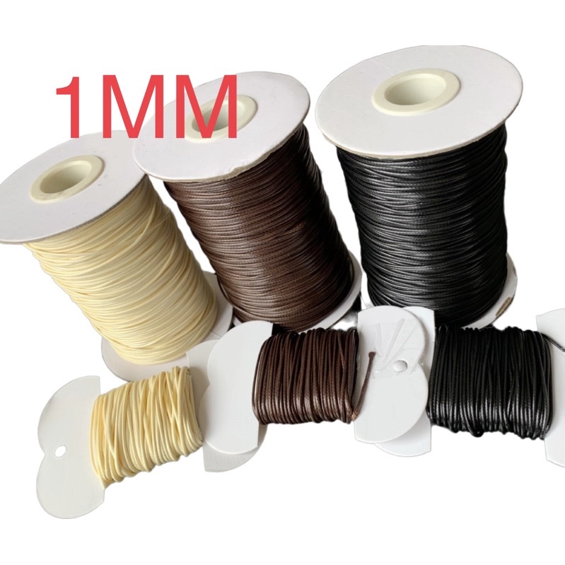 10M Fio cordão fio encerado 1mm para montagem de pulseiras colares e outros