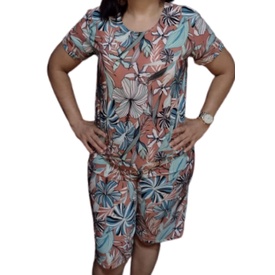 Conjunto Liganete Senhora Blusa Bermuda Plus Size