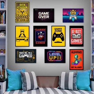 Kit 10 Placas Decorativas Quadrinhos 30x20 MDF Gamer Nerd Geek Vídeo Games Jogos