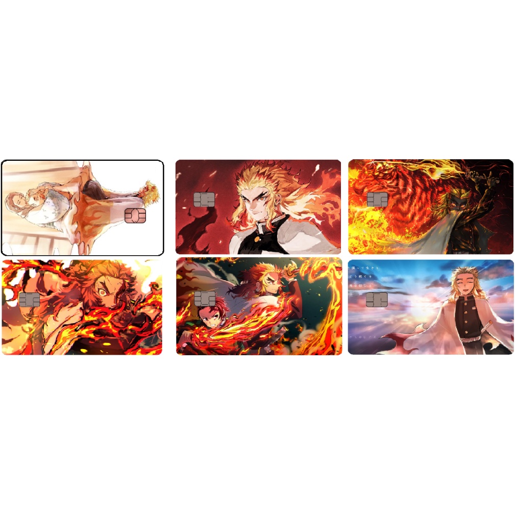 Película Adesivo Cartão Kyojuro Rengoku O Pilar das Chamas Hashira Demon Slayer