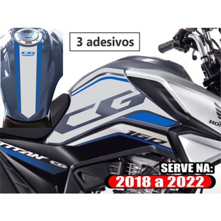 Adesivo Cg Start 160 Tanque Lat +gravata Cinza Moto Vermelha