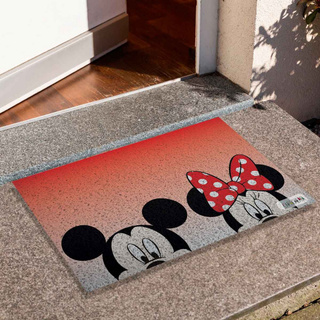Tapete Capacho Mickey E Minnie Rostos - CA 001193