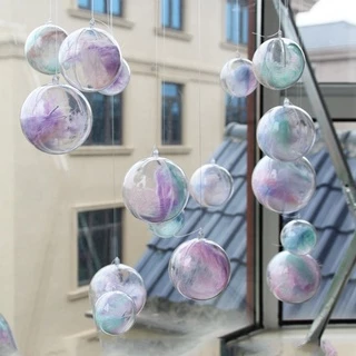 Bolas De Natal 6cm Acrílica Transparente P/ Personalizar 12 Unidades