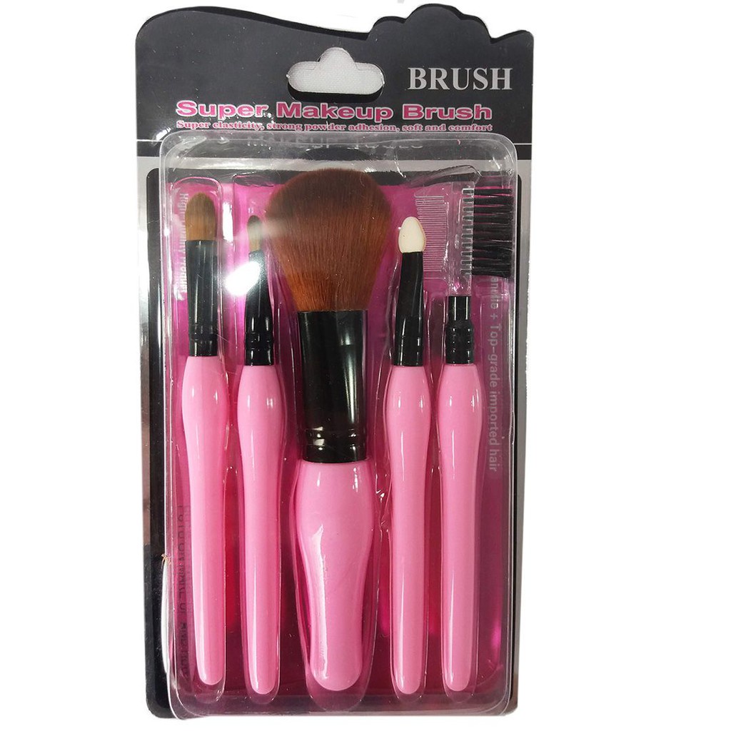 Kit 5 Pinceis Super Makeup Brush